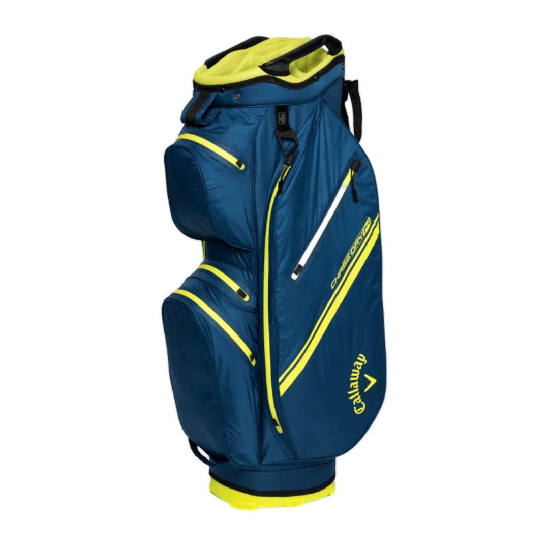Chase Dry 14 Cart Bag 2025 - Navy/Florescent Yellow
