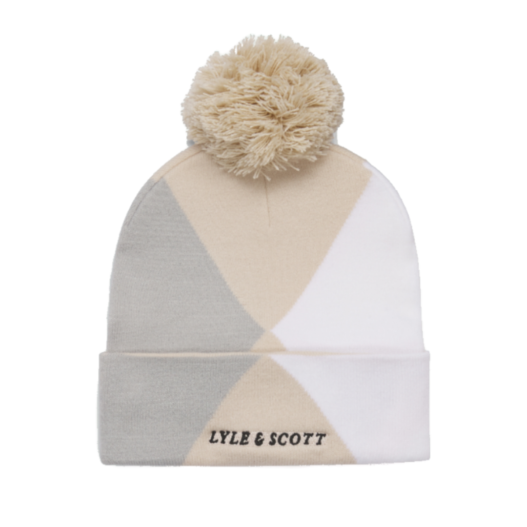 Lyle & Scott Argyle Bobble Beanie