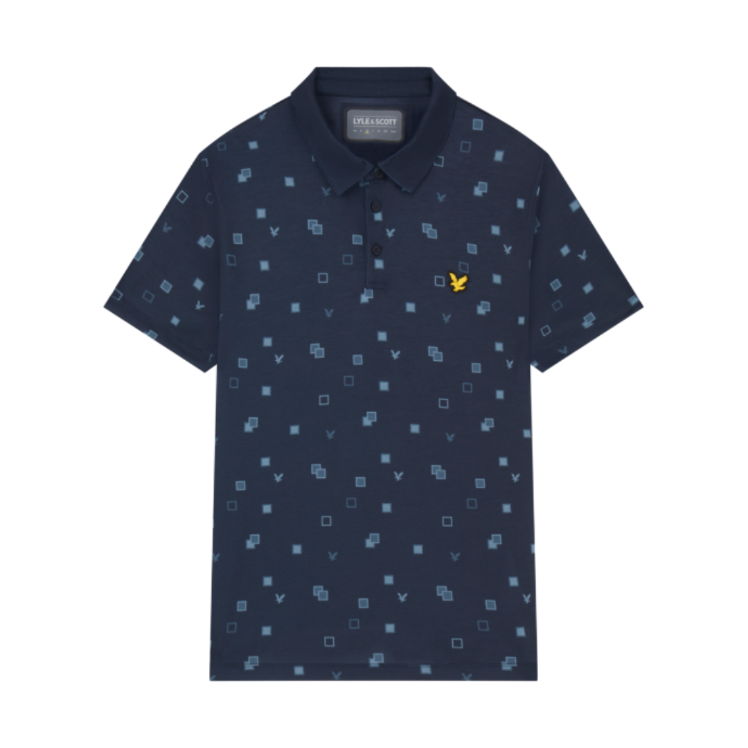 Lyle & Scott Eagle Polka Polo - Dark Navy