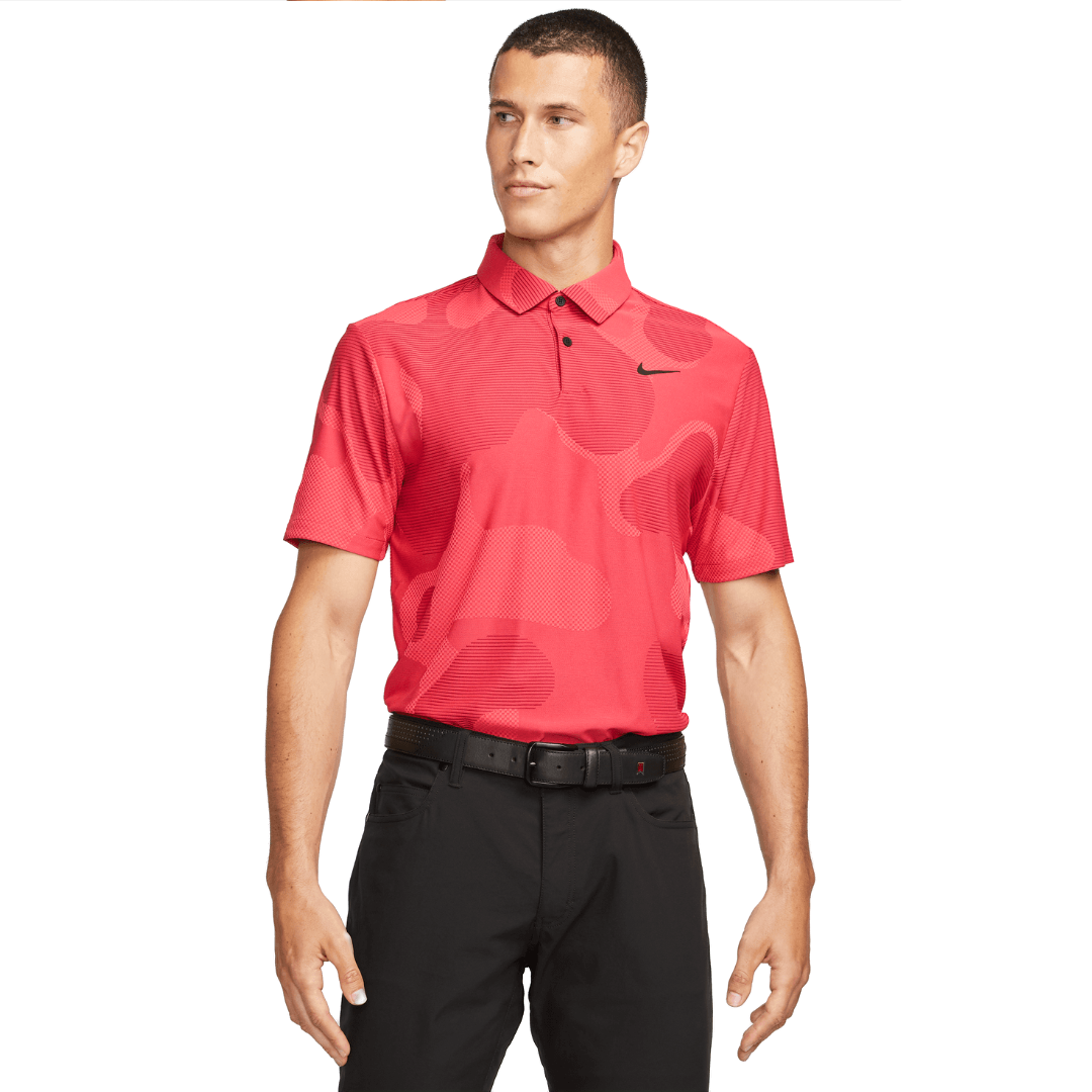 Dri Fit ADV Tour Polo Camo - Noble red