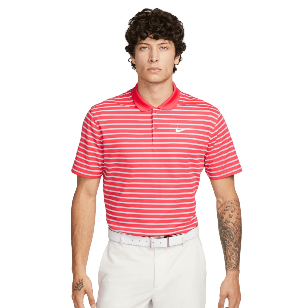 Dri-Fit Victory Stripe Polo - Ember Glow