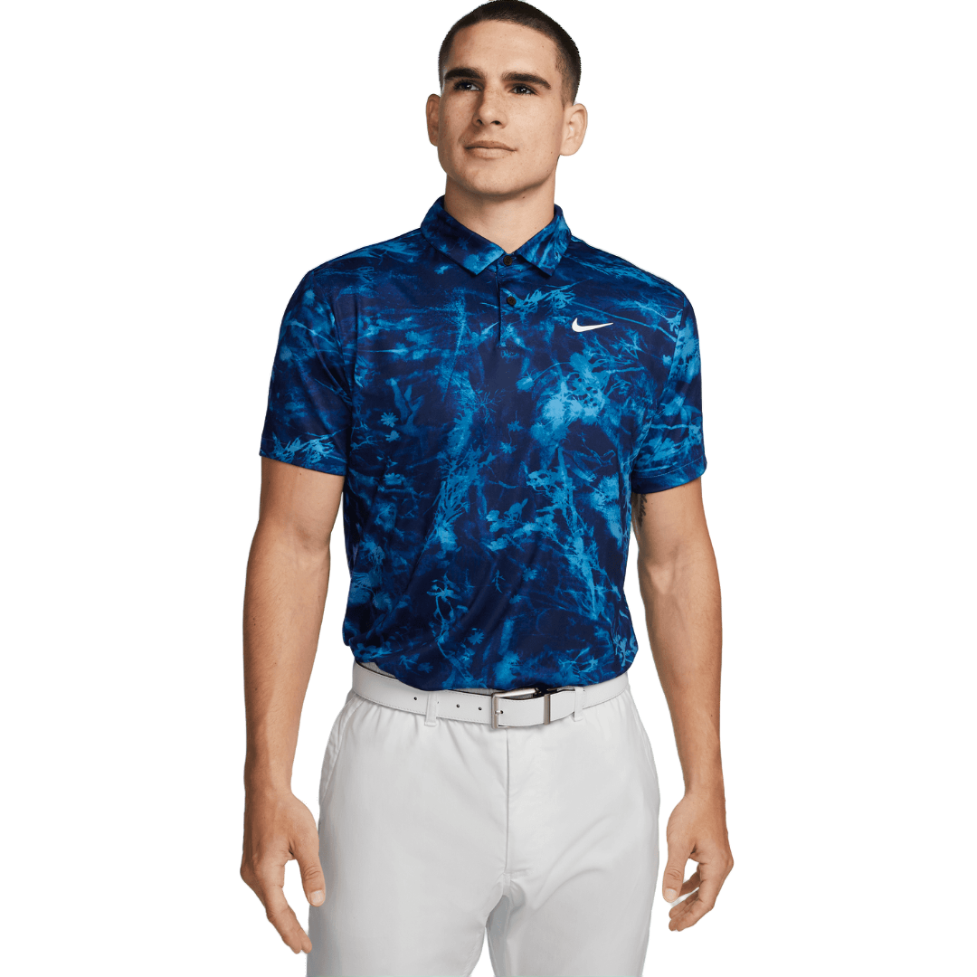 Nike Dri-Fit Tour Solar Floral Polo - Dutch Blue