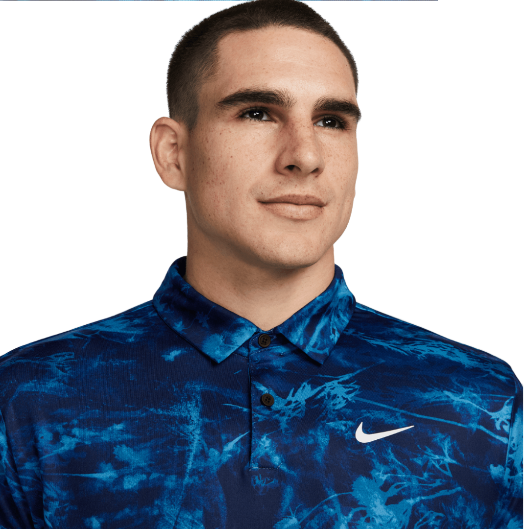 Nike Dri-Fit Tour Solar Floral Polo - Dutch Blue