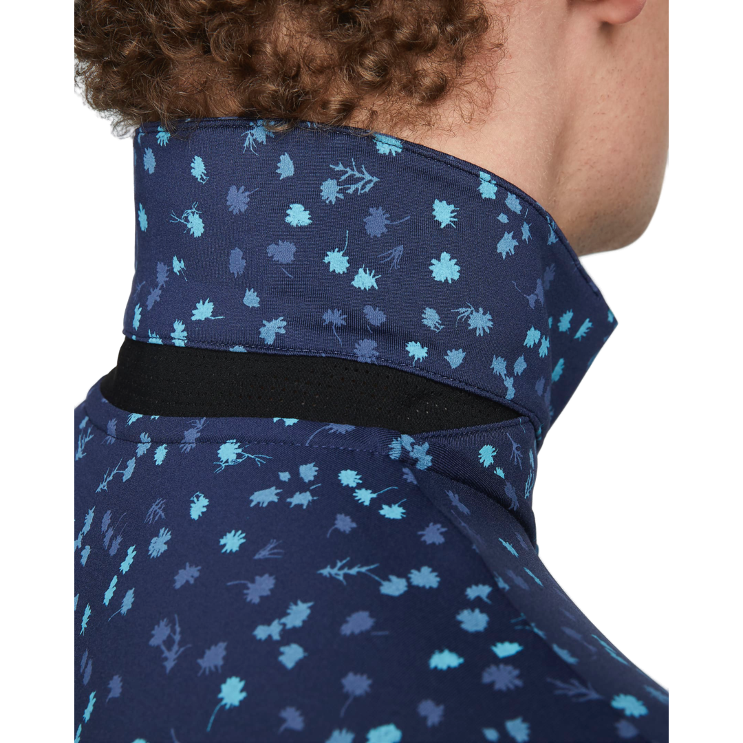 Nike Dri-FIT Tour Floral Golf Polo - Midnight Navy/White