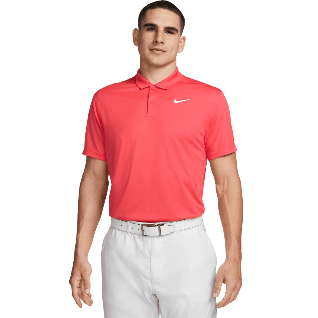 Pink nike polo shirt deals