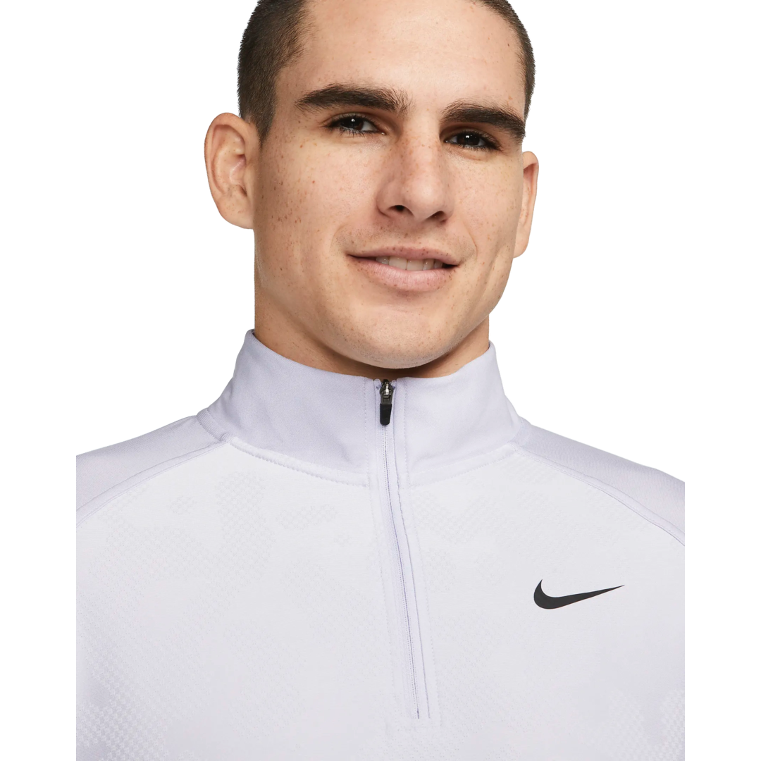 Nike Tour Dri-Fit ADV Half Zip Top - Oxygen Purple/White