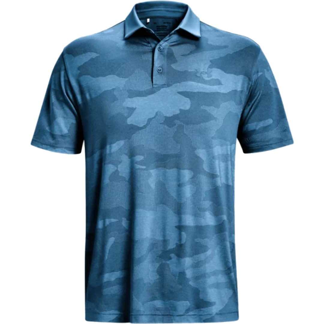 Under Armour Playoff Camo Jacquard Polo - Cosmic Blue