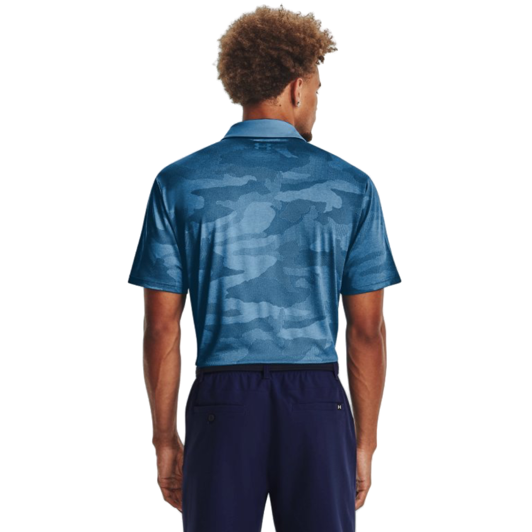 Under Armour Playoff Camo Jacquard Polo - Cosmic Blue