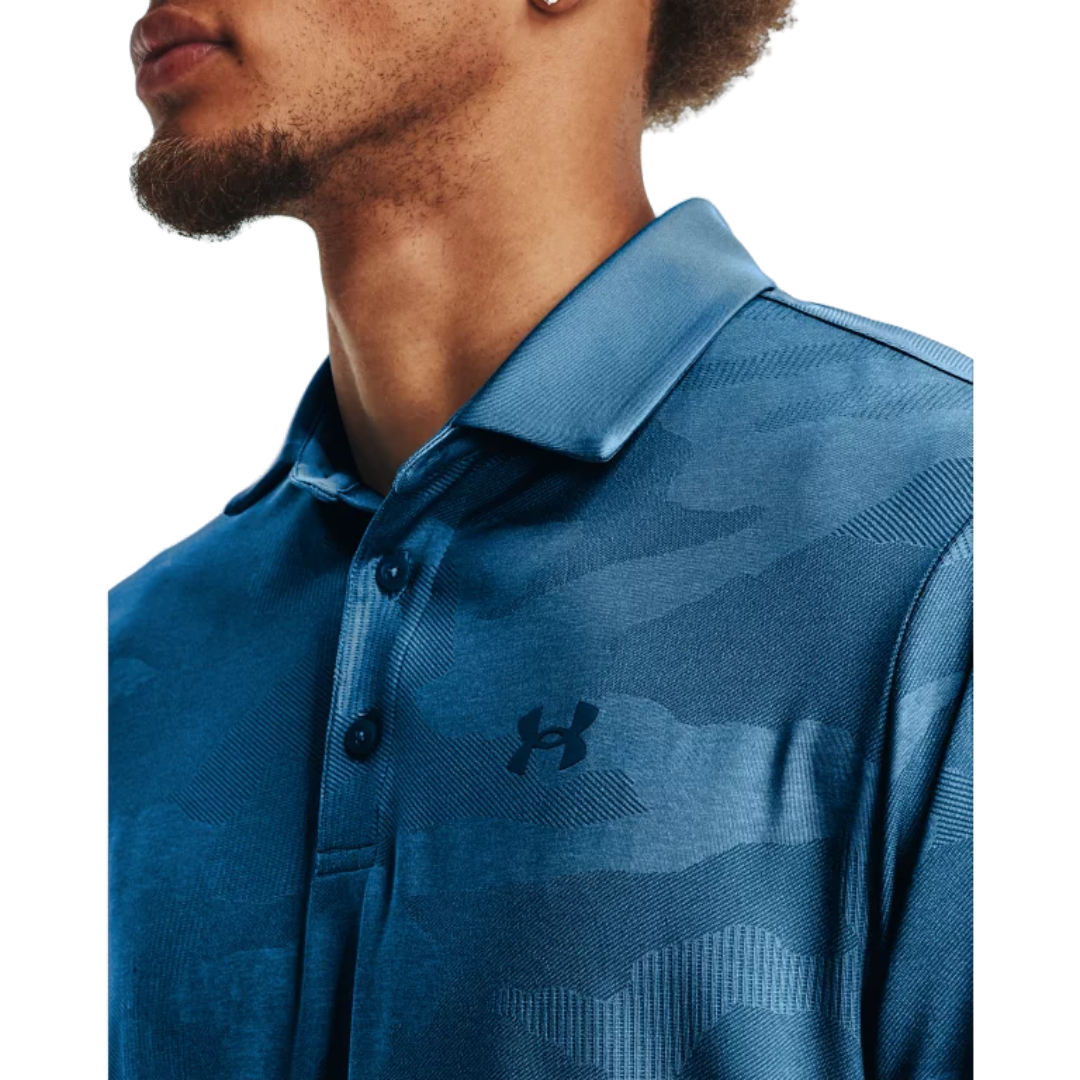 Under Armour Playoff Camo Jacquard Polo - Cosmic Blue