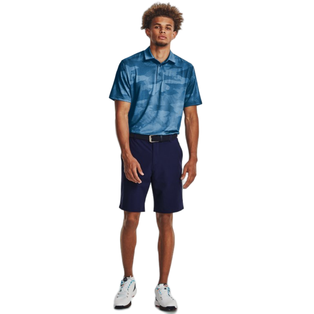 Under Armour Playoff Camo Jacquard Polo - Cosmic Blue