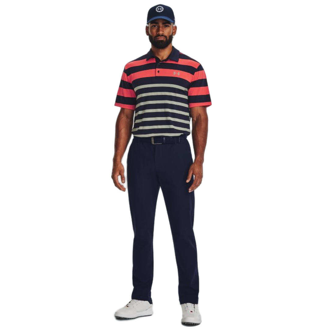 Under Armour Playoff 3.0 Stripe Polo - Midnight Navy