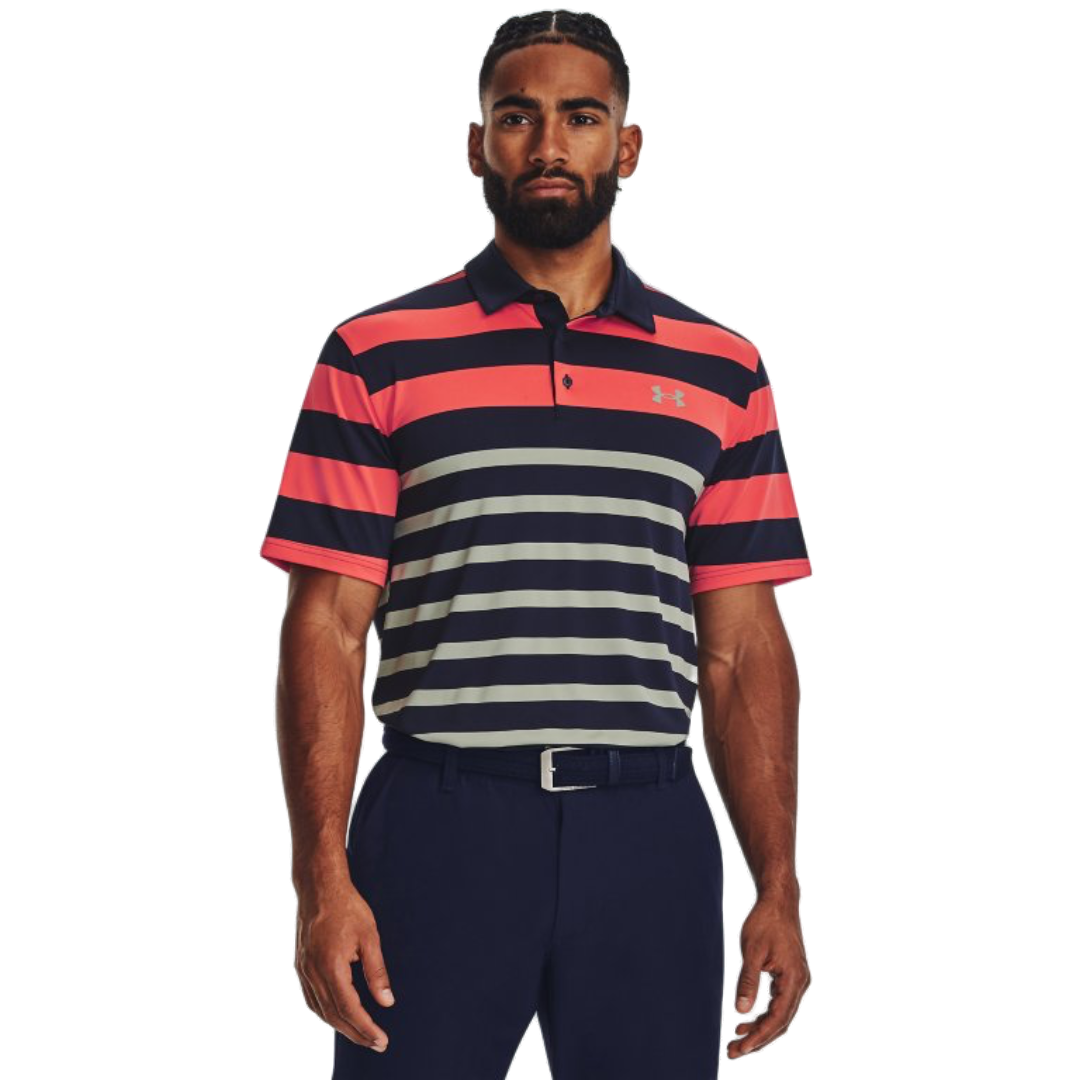 Under Armour Playoff 3.0 Stripe Polo - Midnight Navy