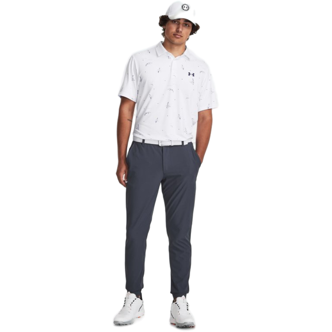 Under Armour Playoff Polo Printed 3.0- White