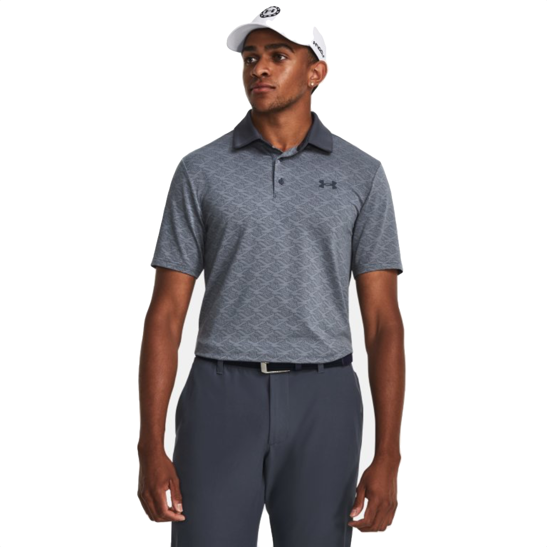 Under Armour Playoff Birdie Jacquard Polo - Downpour Gray