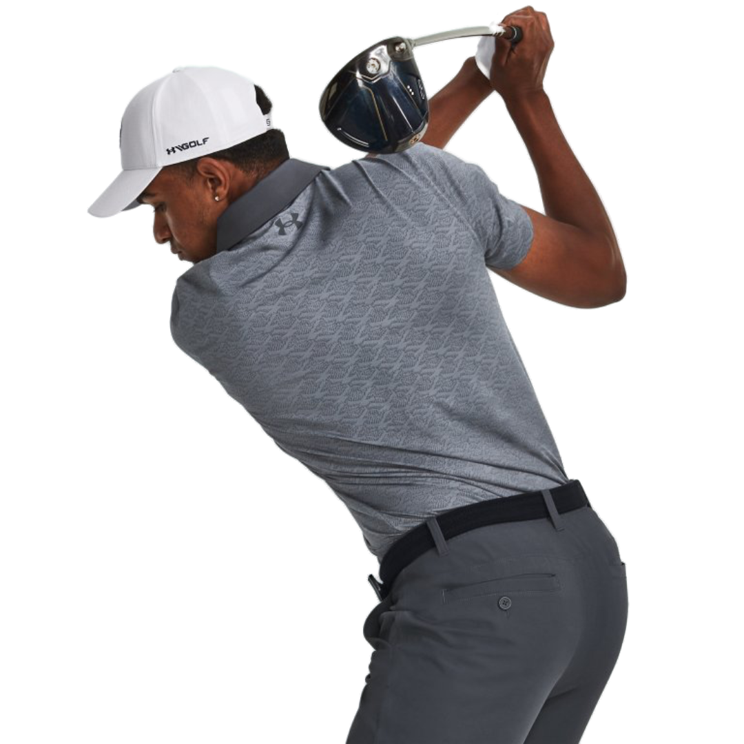 Under Armour Playoff Birdie Jacquard Polo - Downpour Gray
