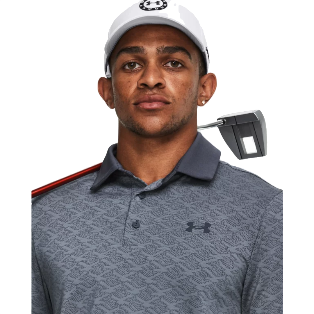 Under Armour Playoff Birdie Jacquard Polo - Downpour Gray