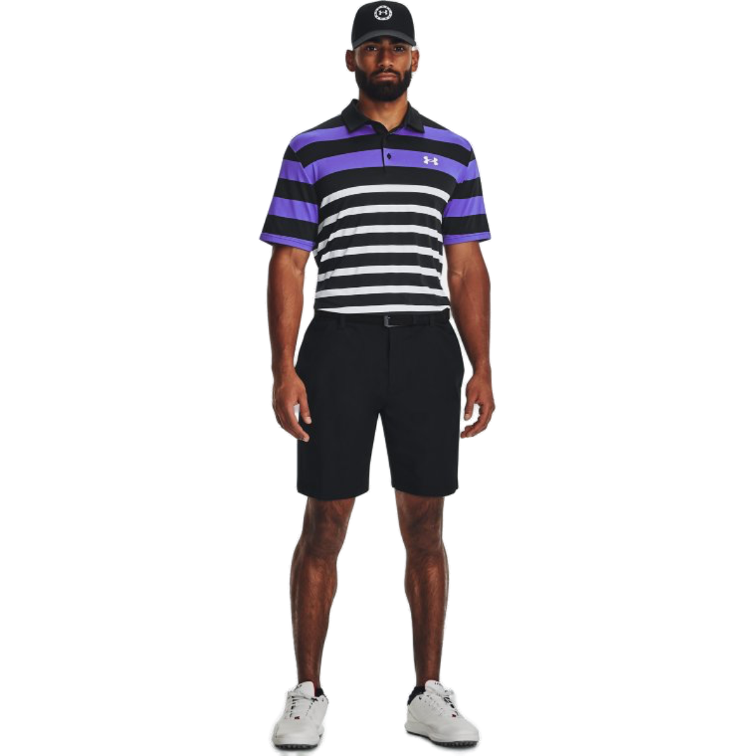 Playoff 3.0 Stripe Polo - Black/Electric Purple