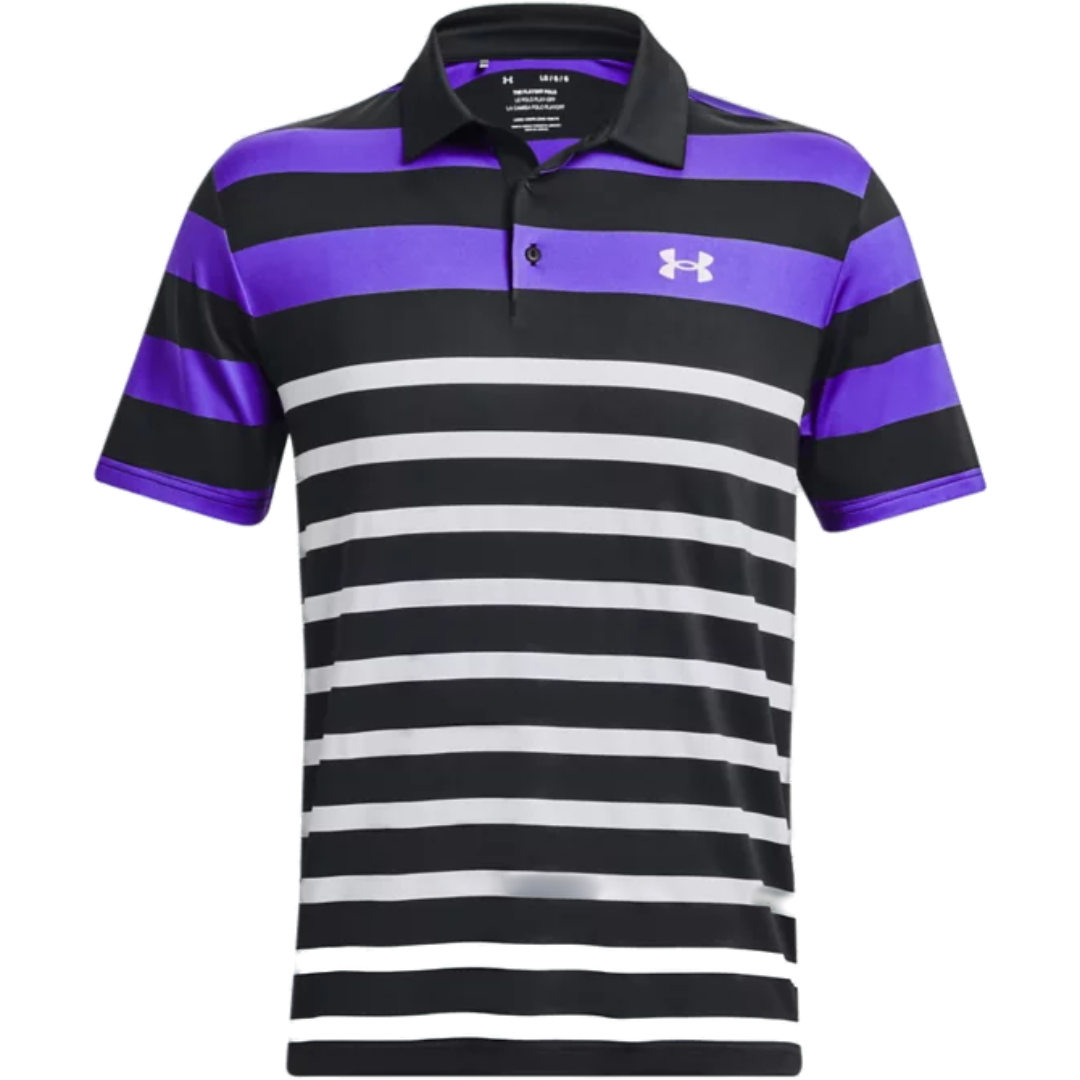 Playoff 3.0 Stripe Polo - Black/Electric Purple
