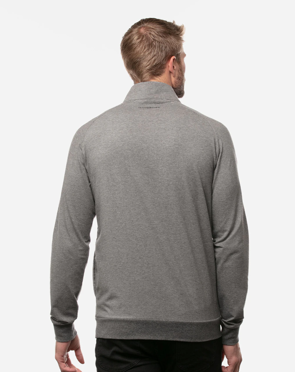 TravisMathew Zachary 1/2 Zip (Heather Dark Shadow) - Desirable Golf