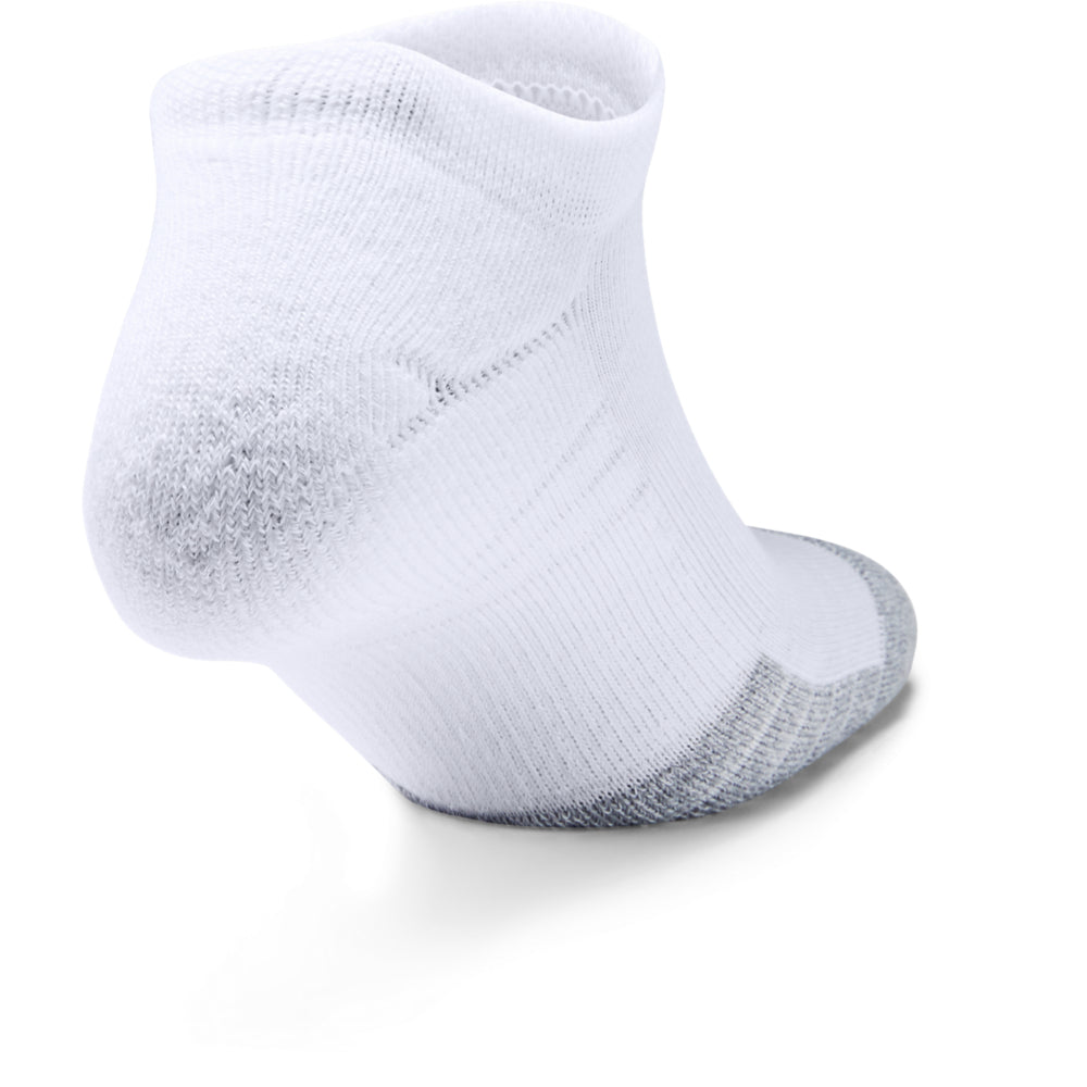 UA Heatgear No-Show Socks (White) - Desirable Golf