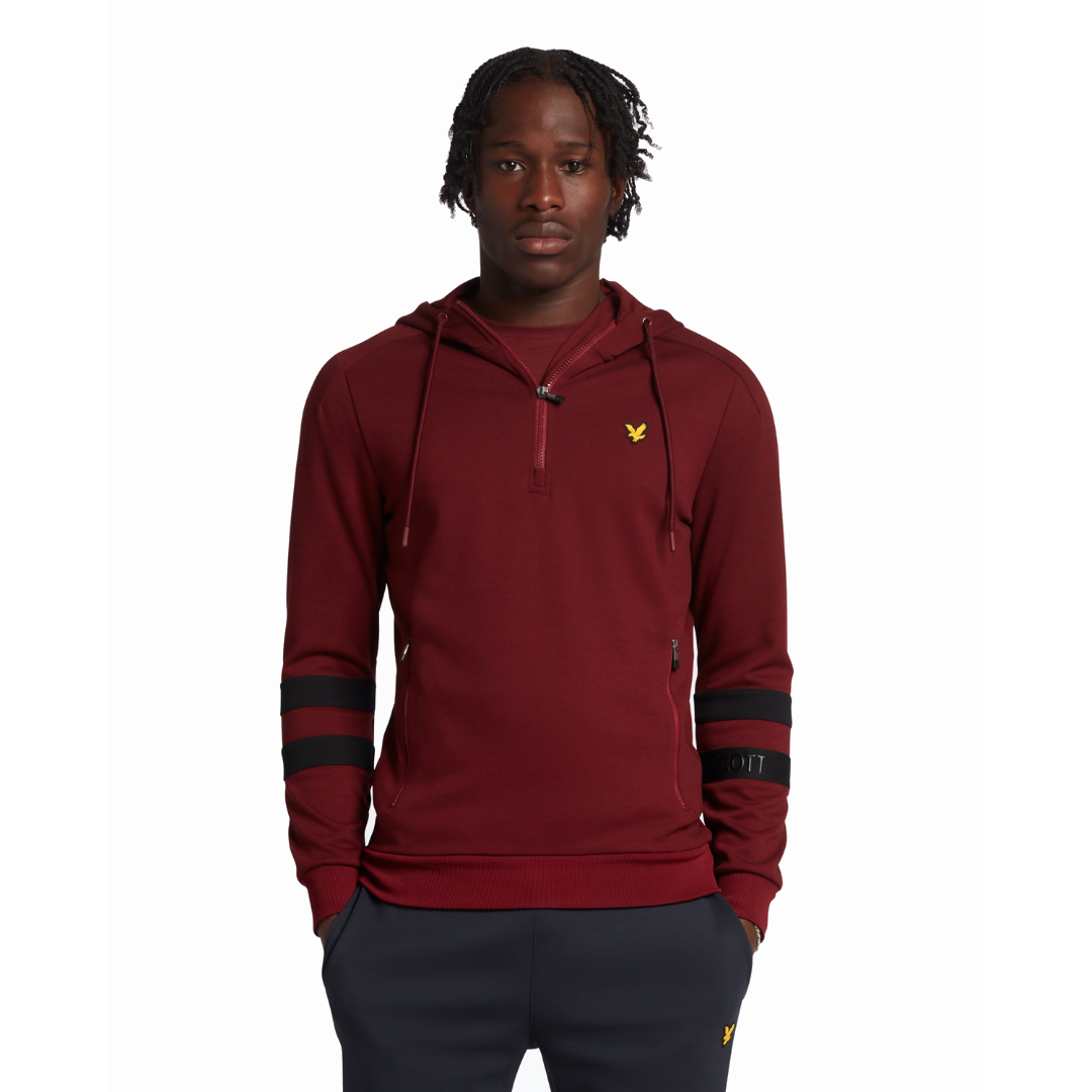 Lyle & Scott Sports Stripe Hoodie - Burnt Velvet