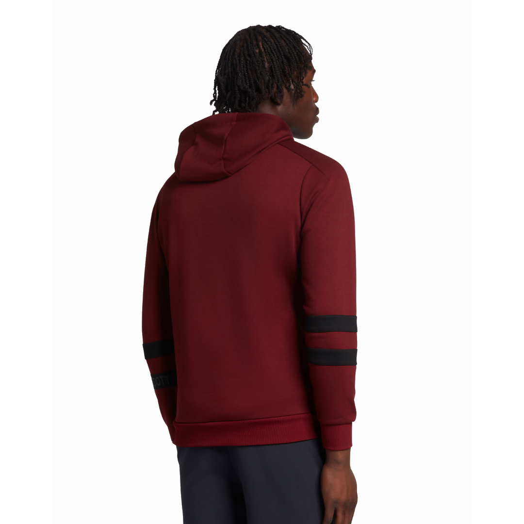 Lyle & Scott Sports Stripe Hoodie - Burnt Velvet
