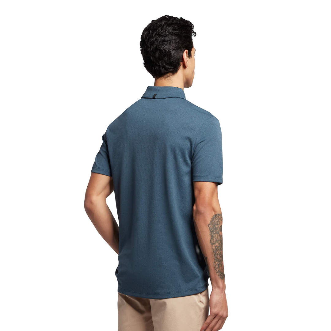 Lyle & Scott Chevron Zip Polo - Dark Navy