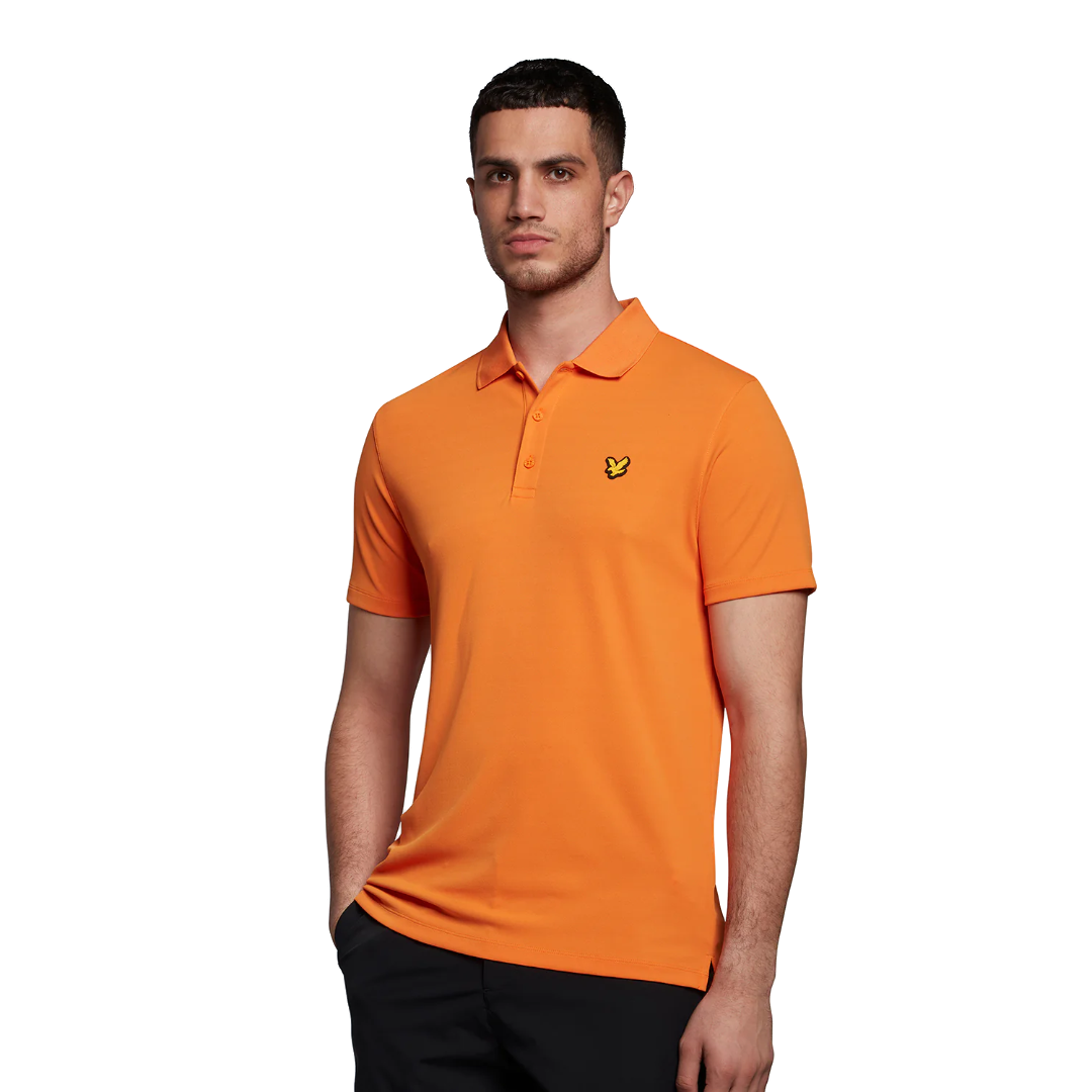 Lyle & Scott Golf Tech Polo Shirt - Fox Orange