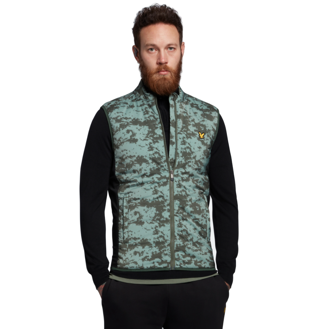 Lyle & Scott Seafoam Gilet - Cactus Green/Stonewall green
