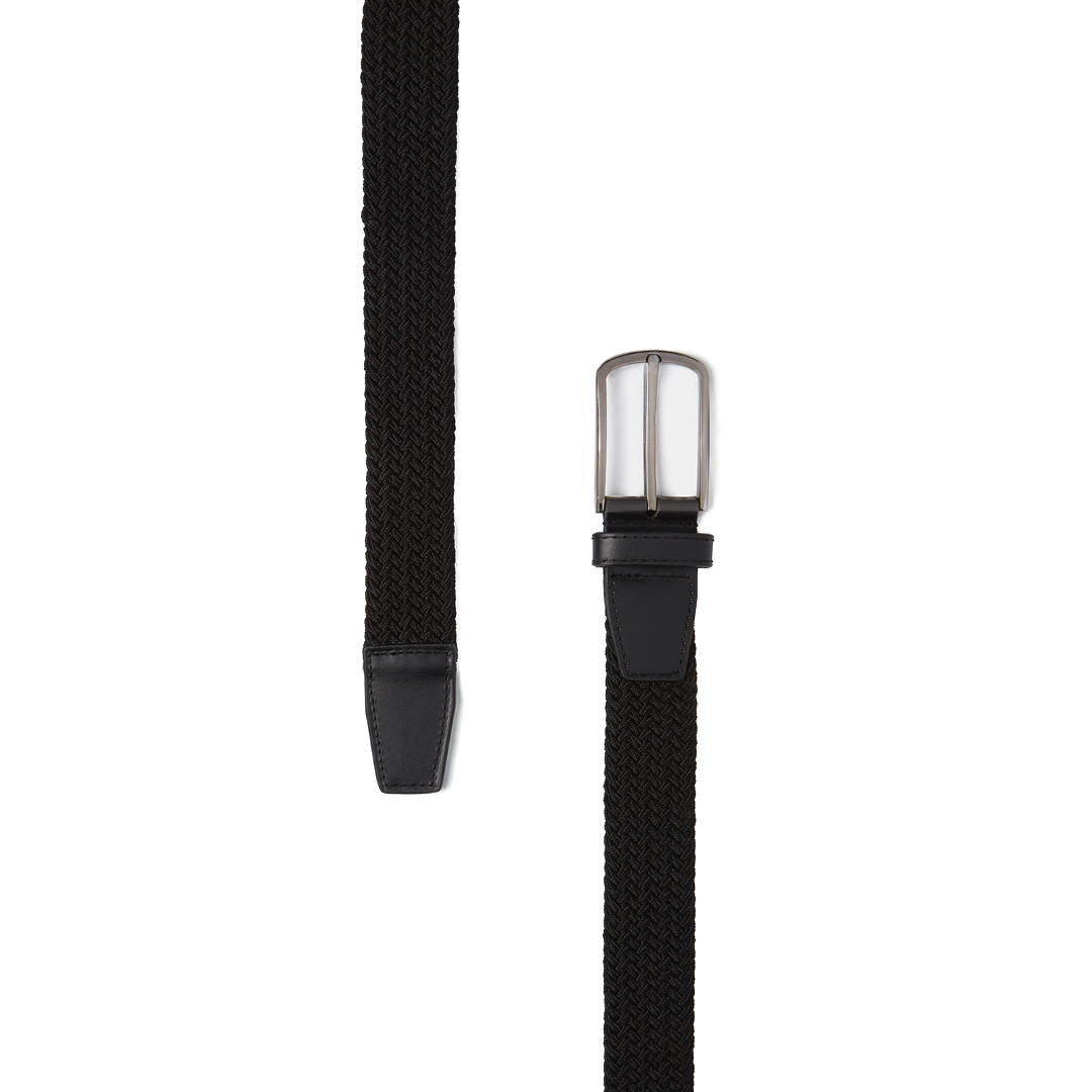 Lyle & Scott Woven Golf Belt - Jet Black