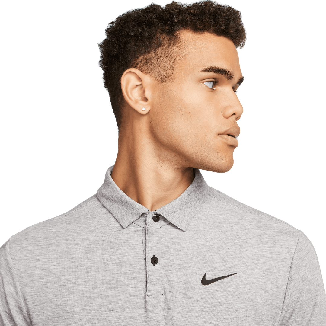 Nike Dri-Fit Tour Polo Heather - Black/White