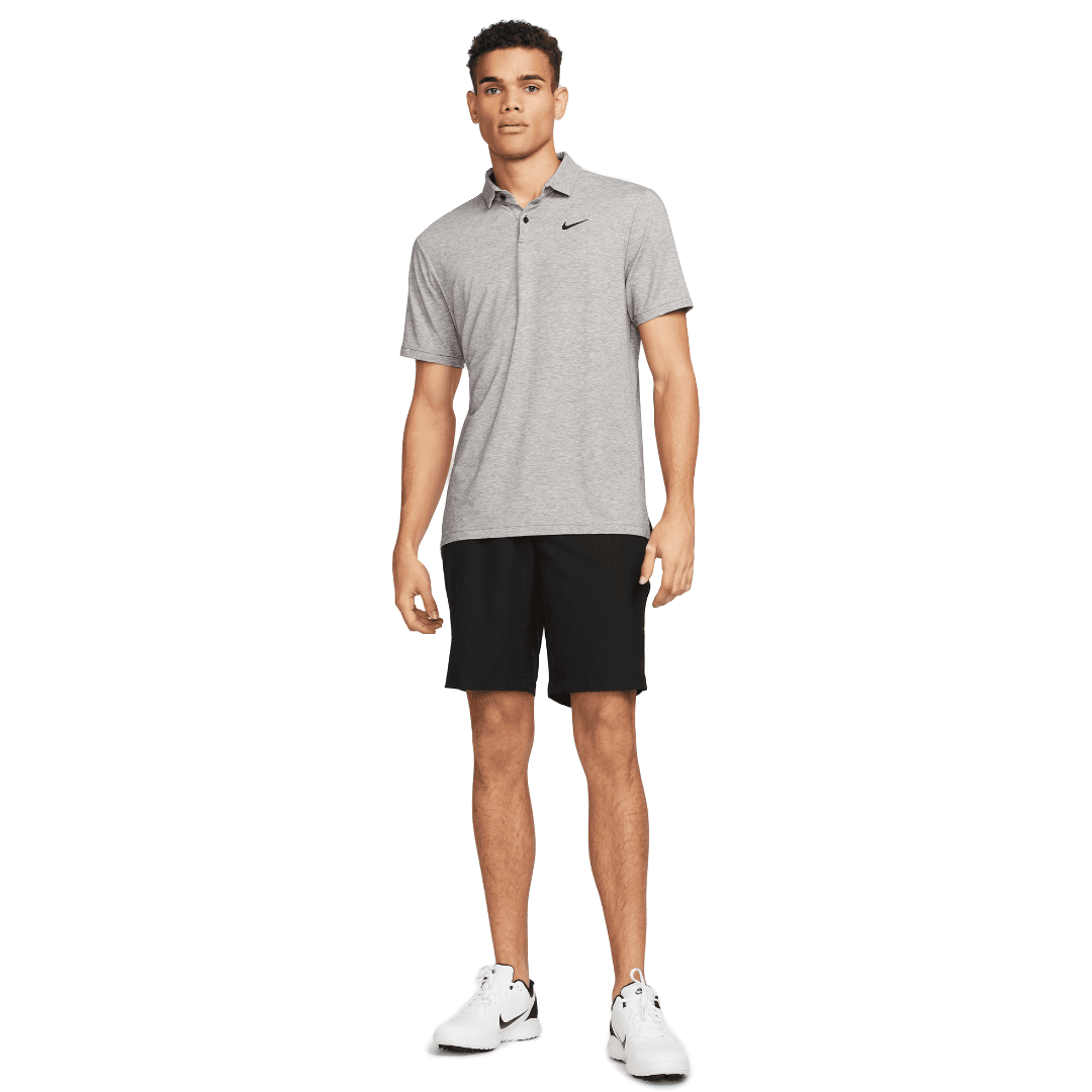 Nike Dri-Fit Tour Polo Heather - Black/White