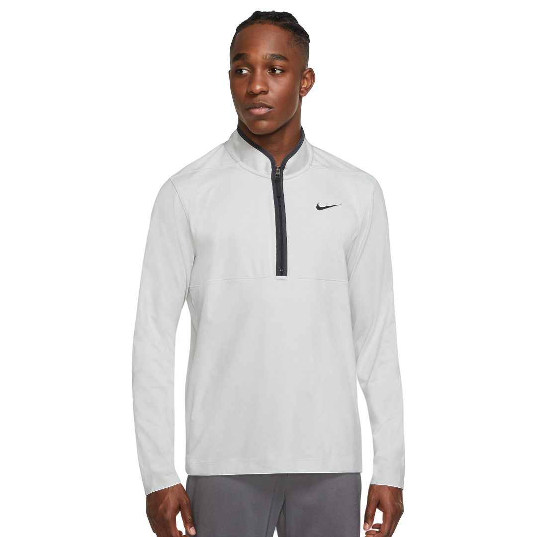 Nike Dri Fit Victory Heather 1 2 Zip Golf Pullover Photon Dust