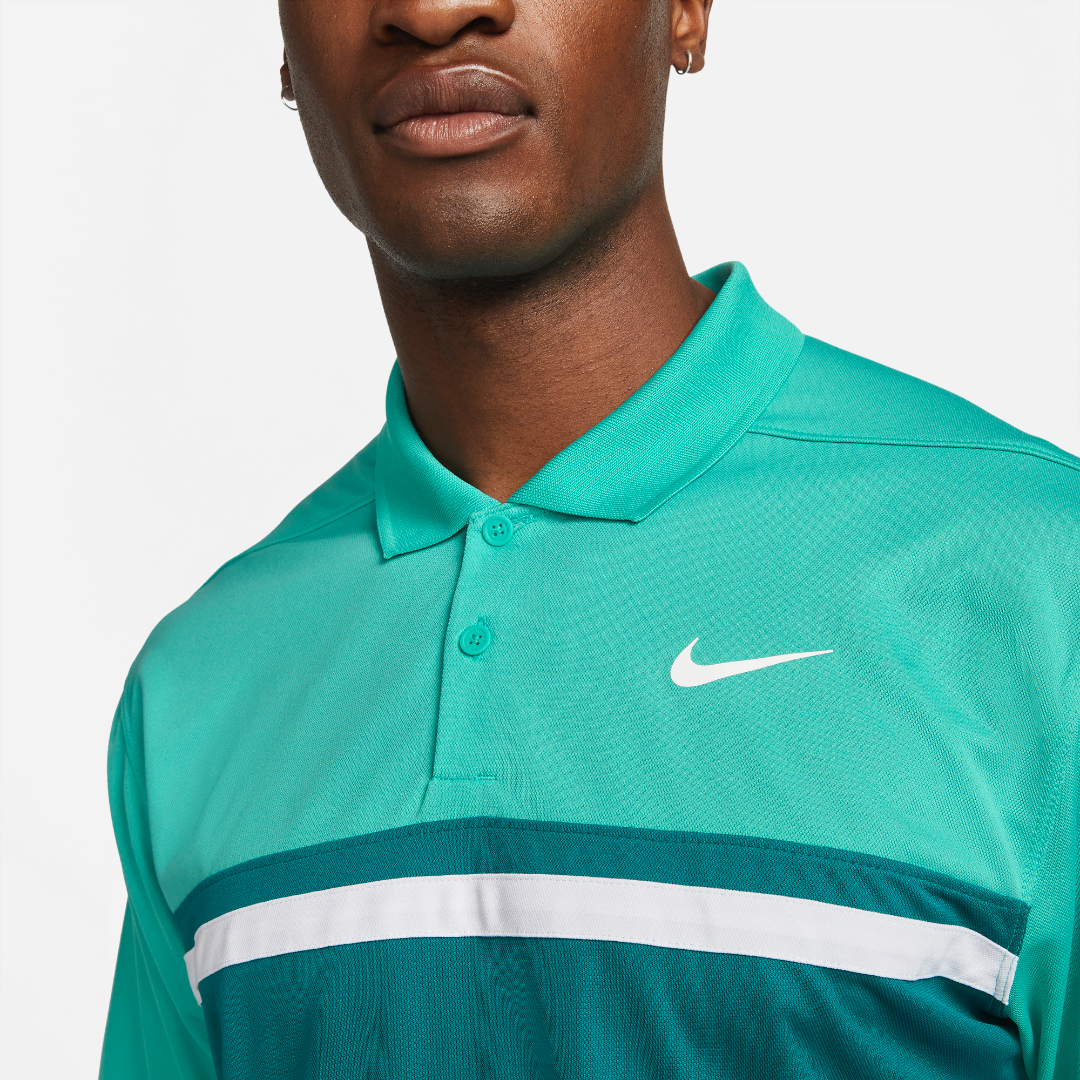Nike victory colourblock polo shirt teal spruce