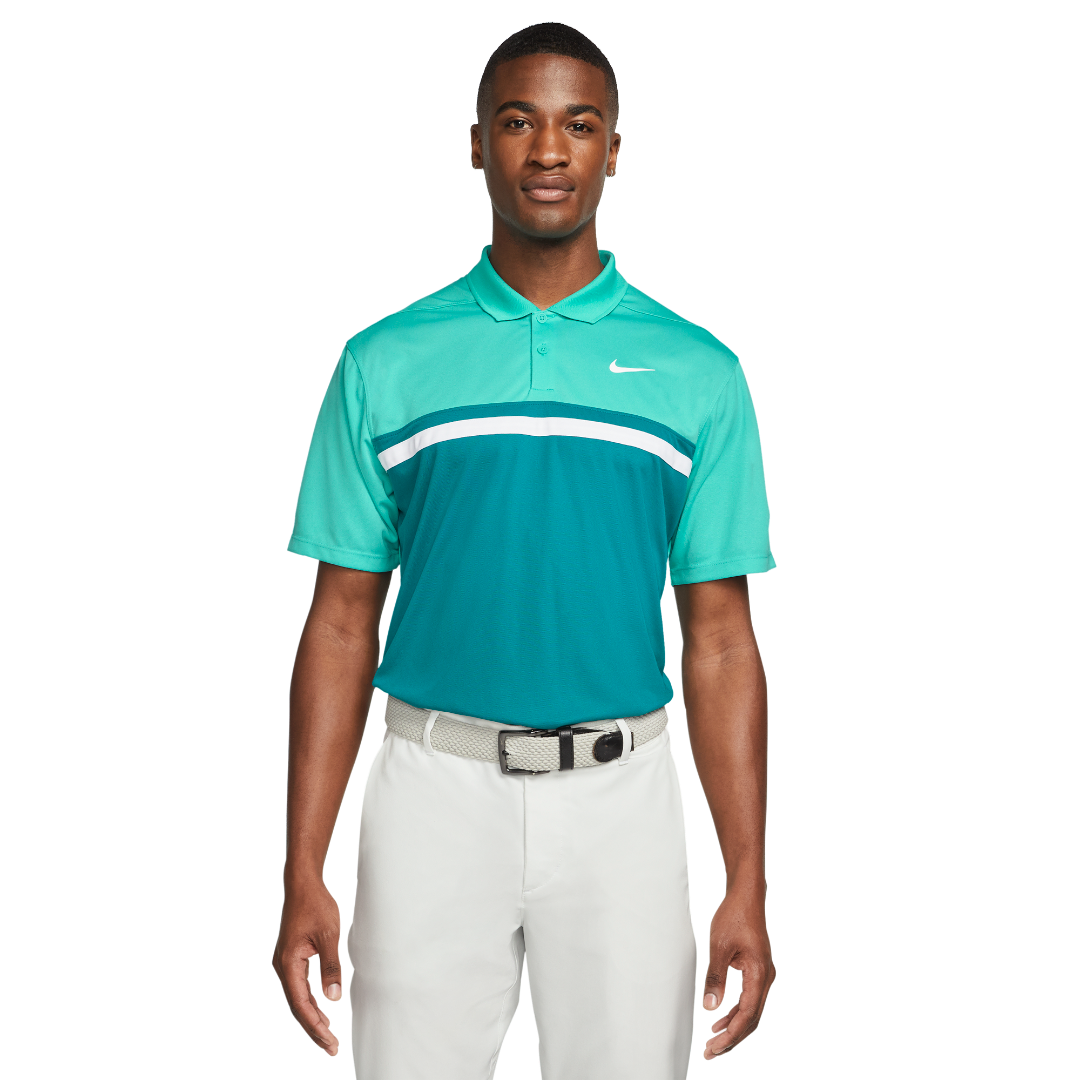 Nike victory colourblock polo shirt teal spruce