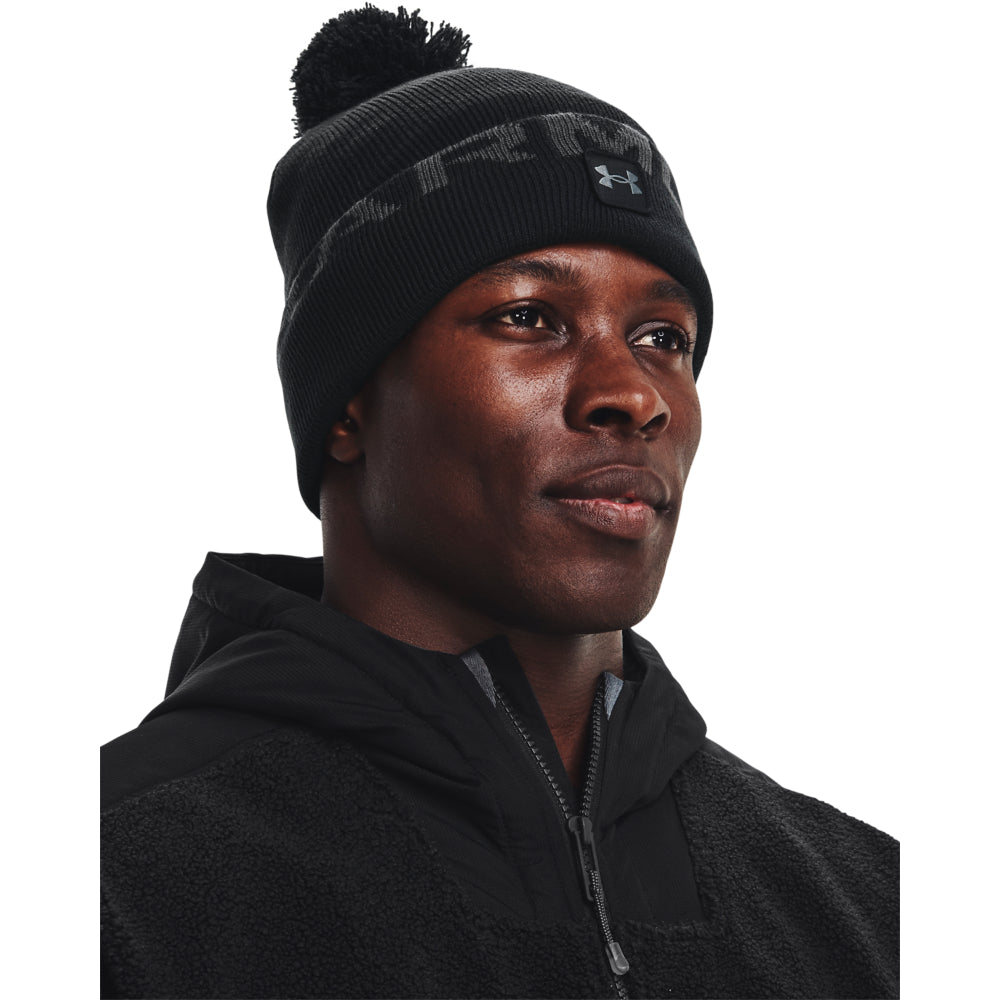 Under Armour Halftime Fleece Pom Pom Beanie - Black