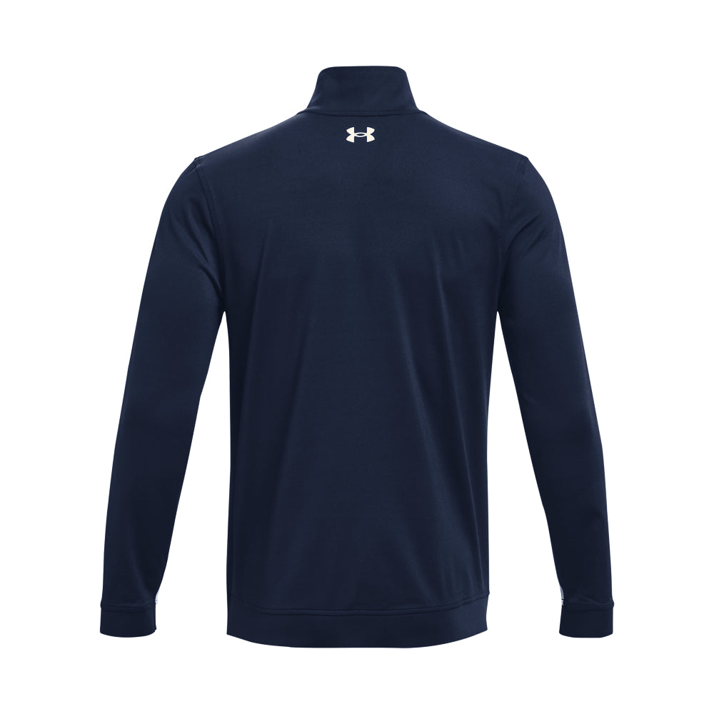 Under Armour Midlayer Half Zip Golf Top - Academy/White