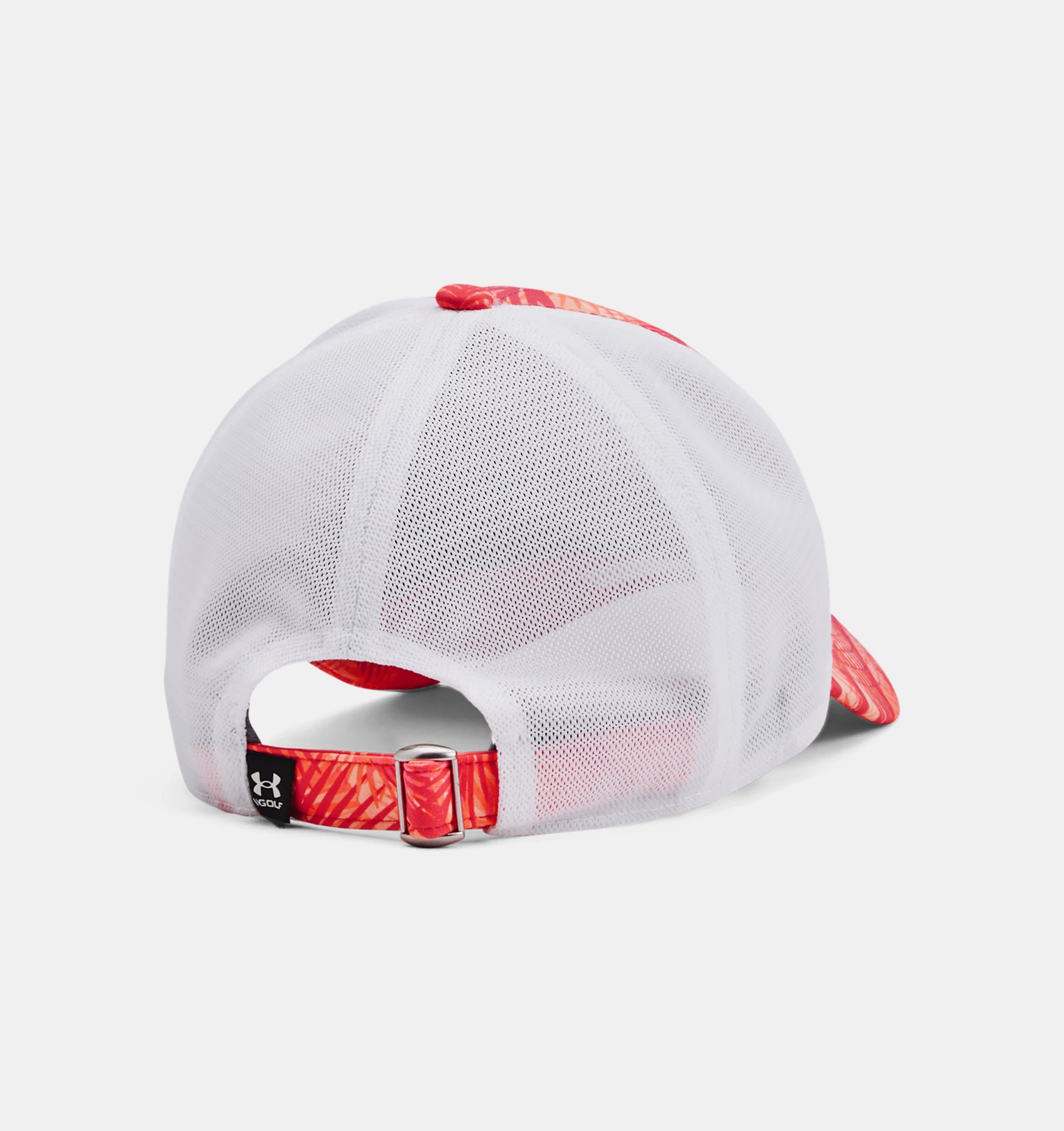 UA Iso-Chill Driver Mesh Adjustable Cap - Playful Peach / White