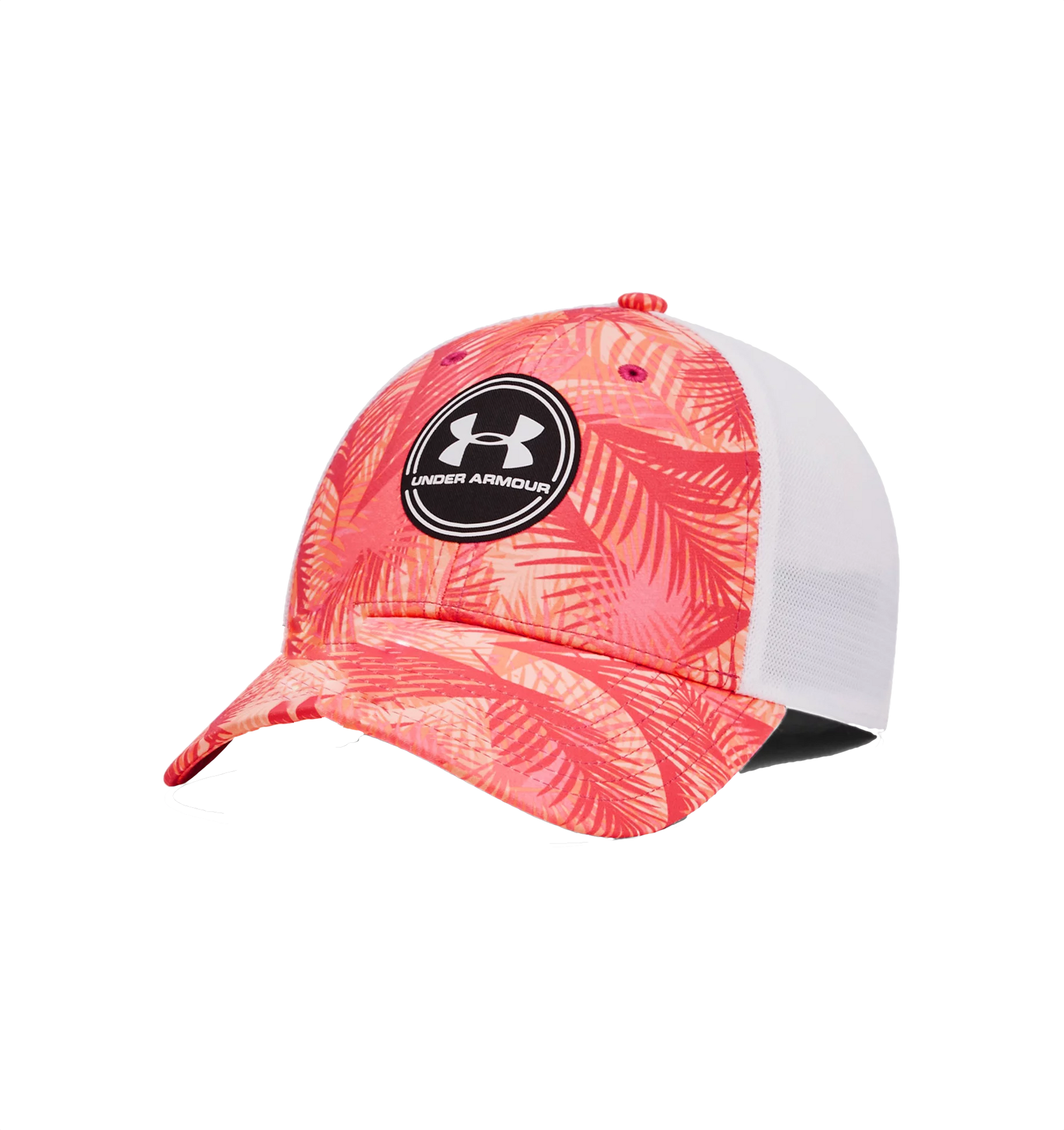 UA Iso-Chill Driver Mesh Adjustable Cap - Playful Peach / White