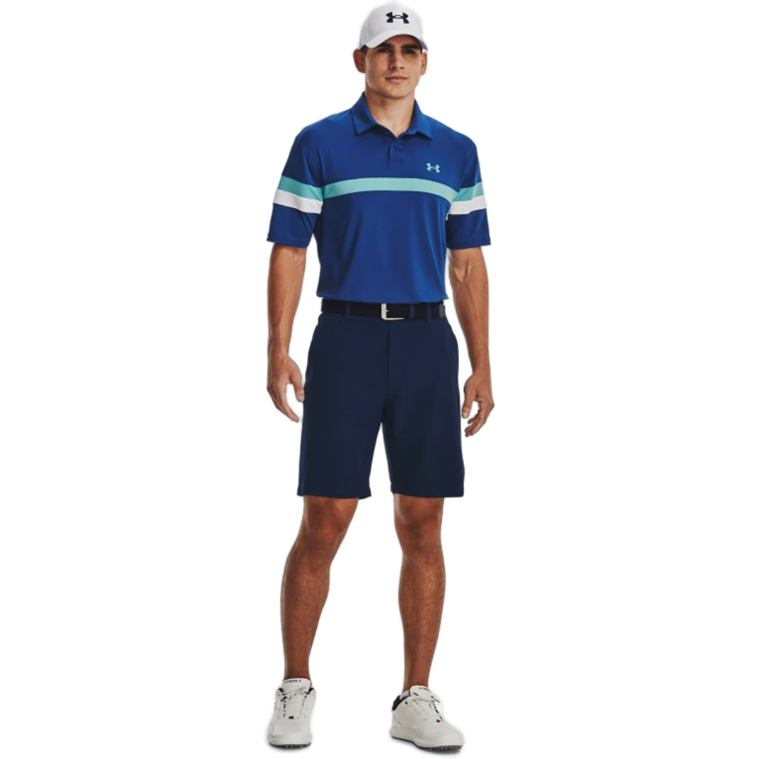 Under Armour T2G Colour Block Polo - Blue Mirage