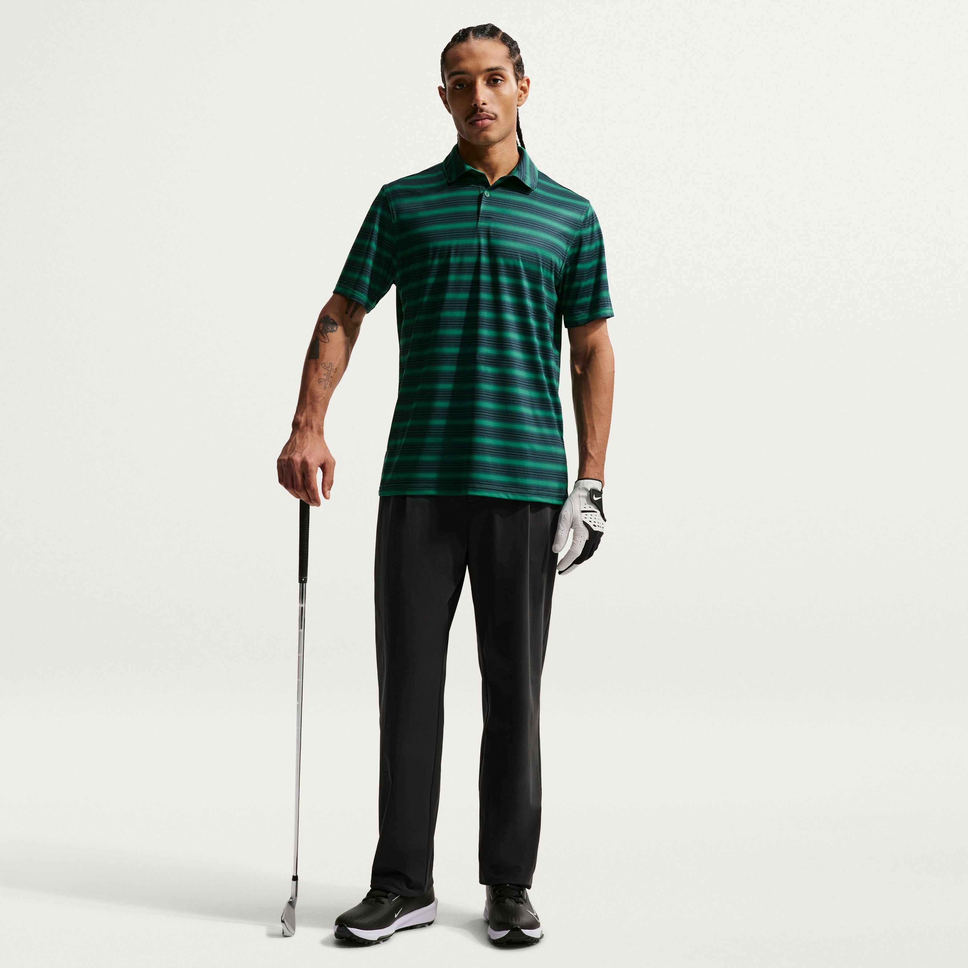 Dri-Fit Velocity Stripe Polo - Green