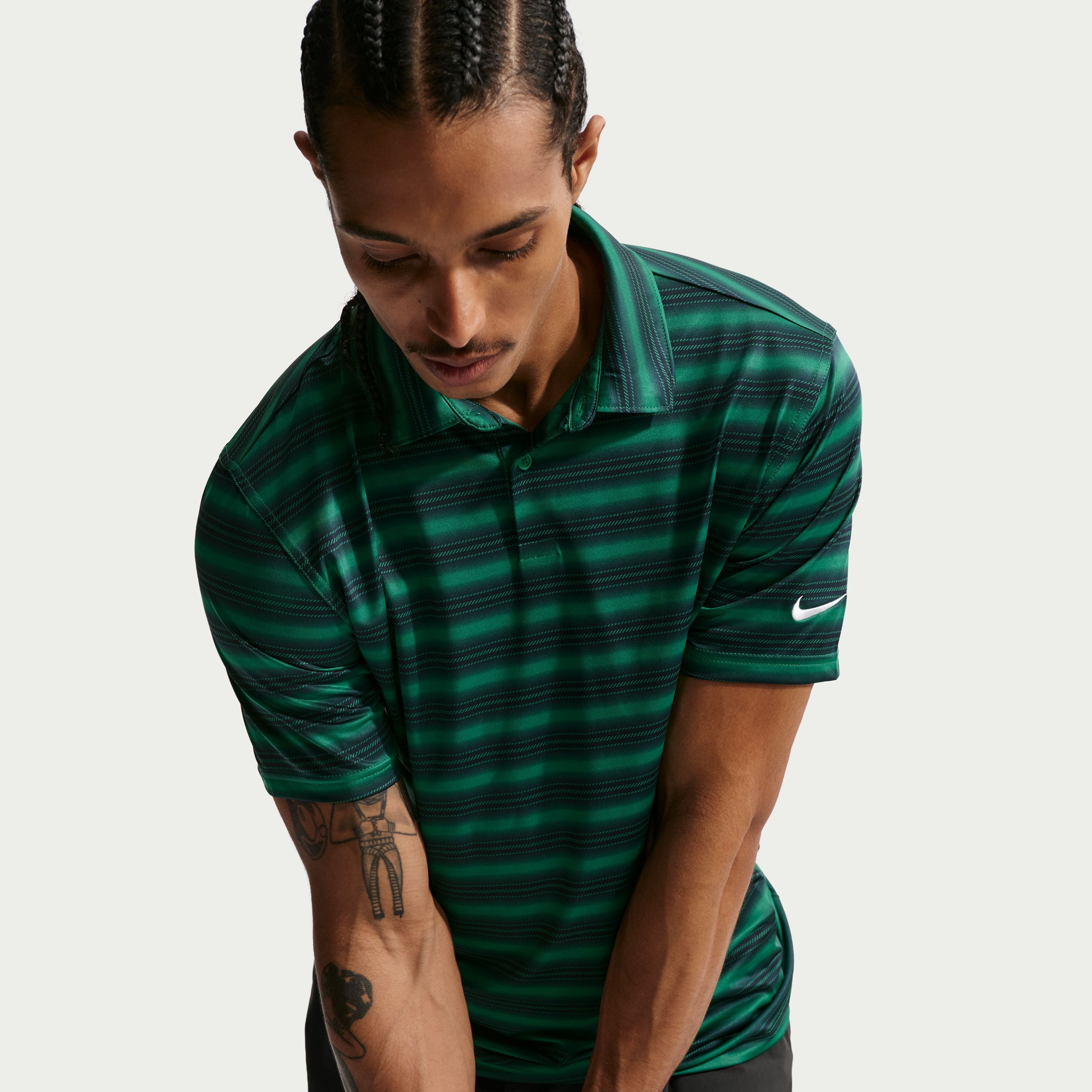 Dri-Fit Velocity Stripe Polo - Green