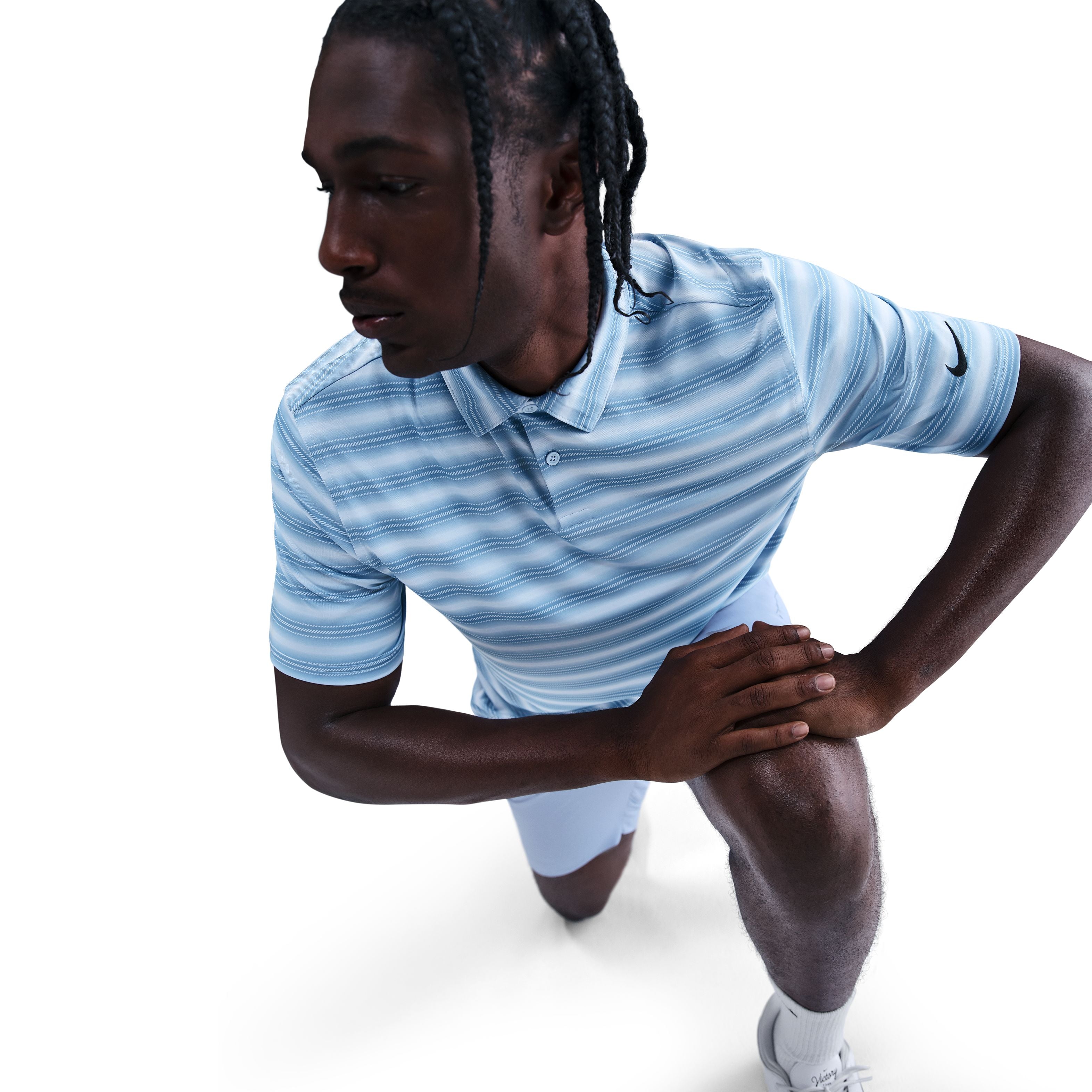 Dri-Fit Velocity Stripe Polo - Blue