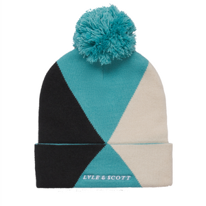 Argyle Bobble Beanie