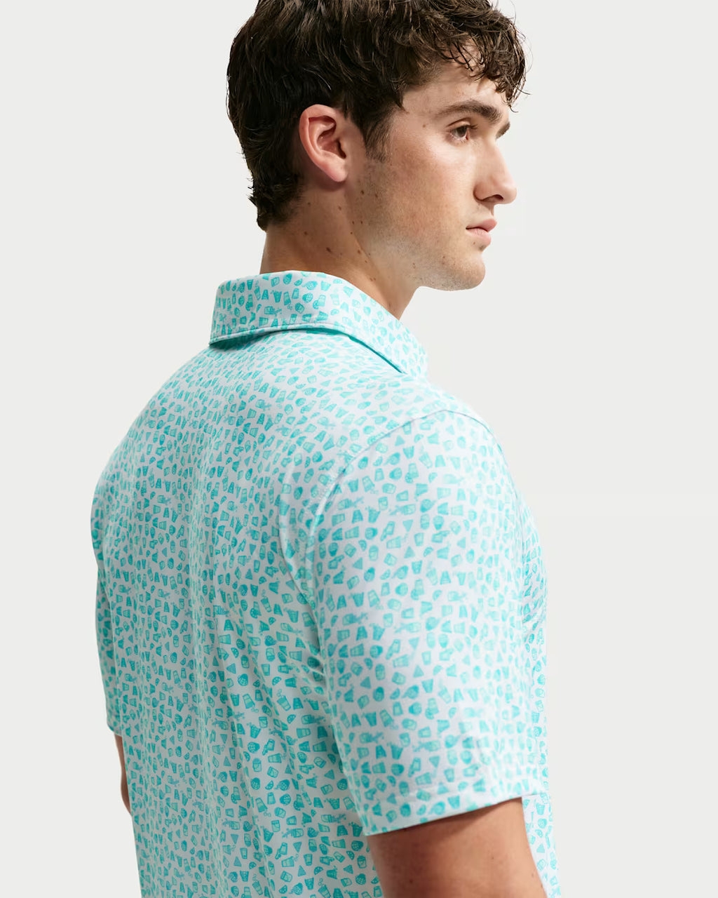 Dri-Fit Velocity Micro-Print Polo - Baltic Blue