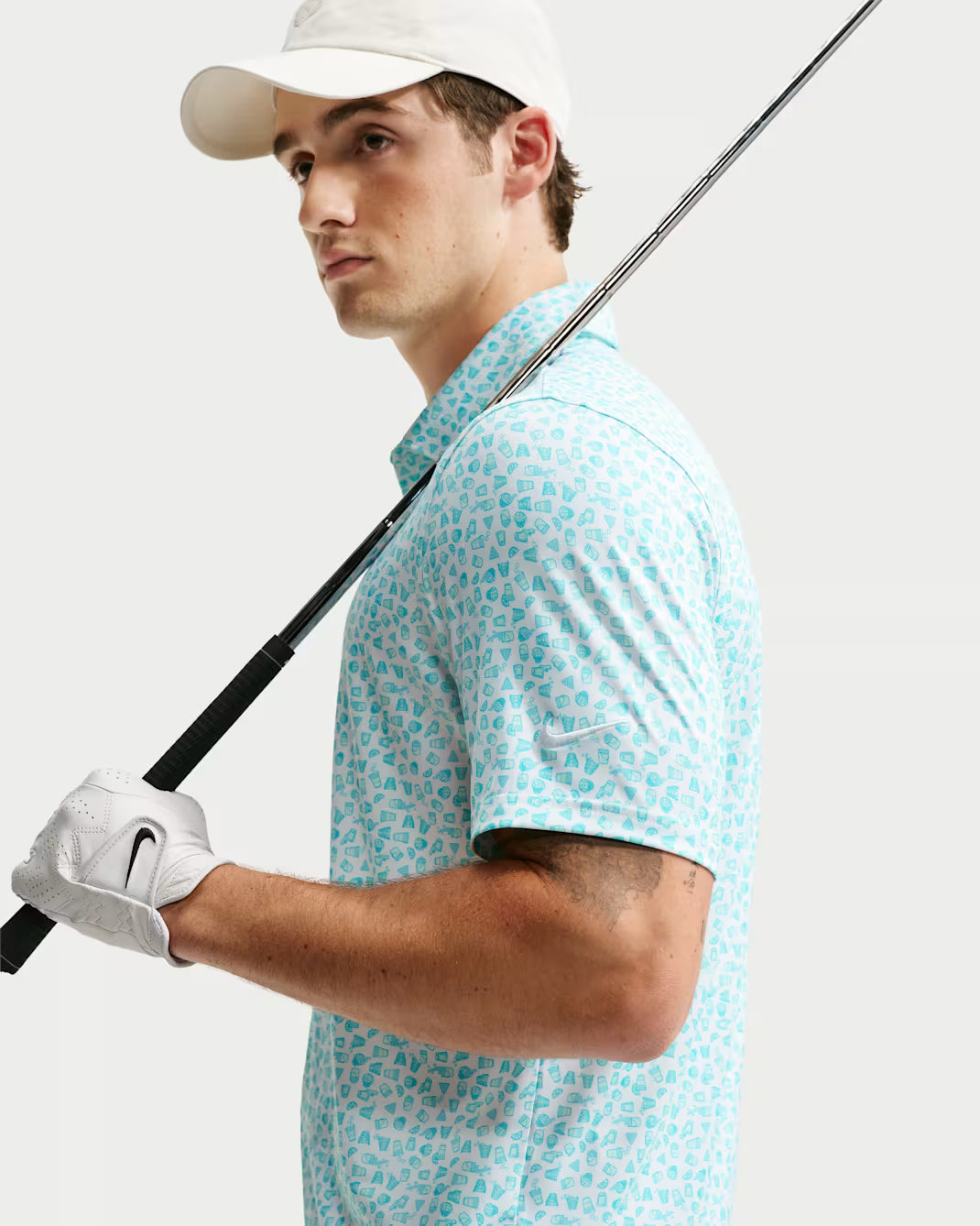 Dri-Fit Velocity Micro-Print Polo - Baltic Blue