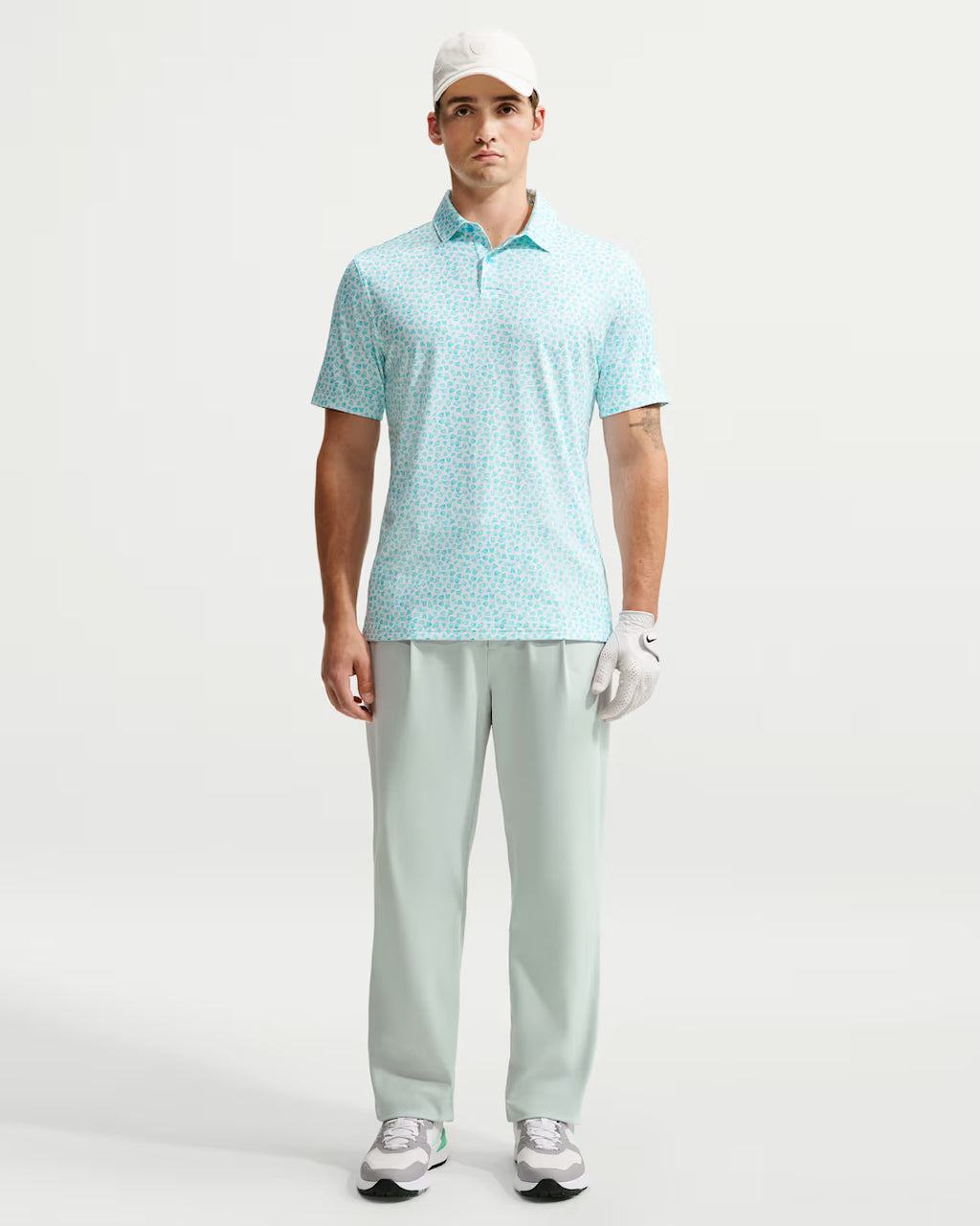 Dri-Fit Velocity Micro-Print Polo - Baltic Blue