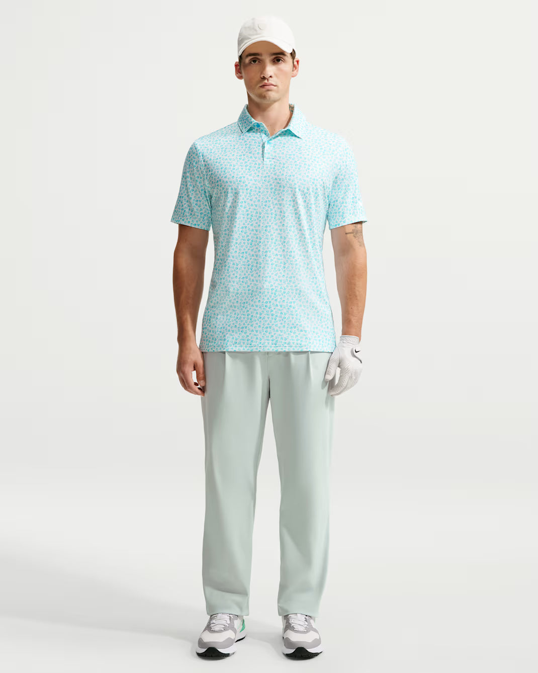 Dri-Fit Velocity Micro-Print Polo - Baltic Blue