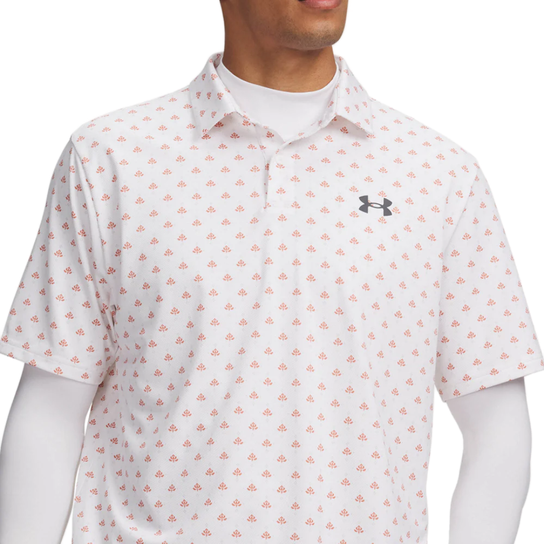Matchplay 2026 Printed Polo - White/Vintage Maroon