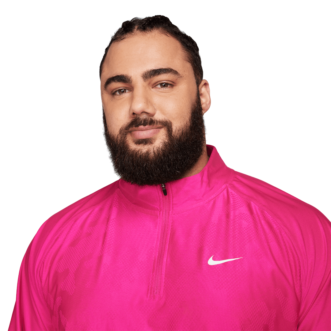 Nike Tour Dri Fit ADV Half Zip Top Cool Grey